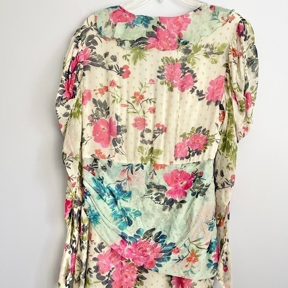 Rococo Sand Off White & Pink Floral Ruffle Xandra Dress US L - Picture 3 of 11